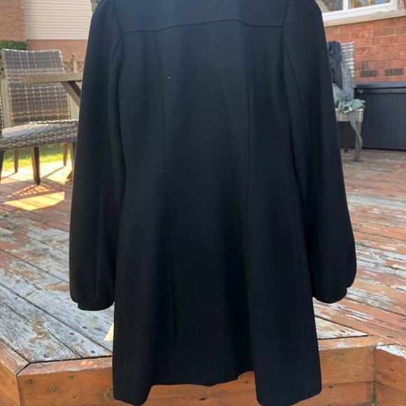 EUC Beautiful RW&Co Ruffle front wool coat sz XS - Picture 2 of 5